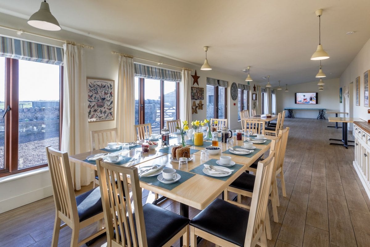 Dining room at Fenham Farm Coastal Retreat